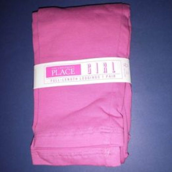 nwt girls full-length leggings, pink, size L (10/12), the children's plac K-184 - Picture 1 of 2